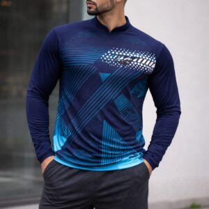 Blue Striped Performance T-Shirt